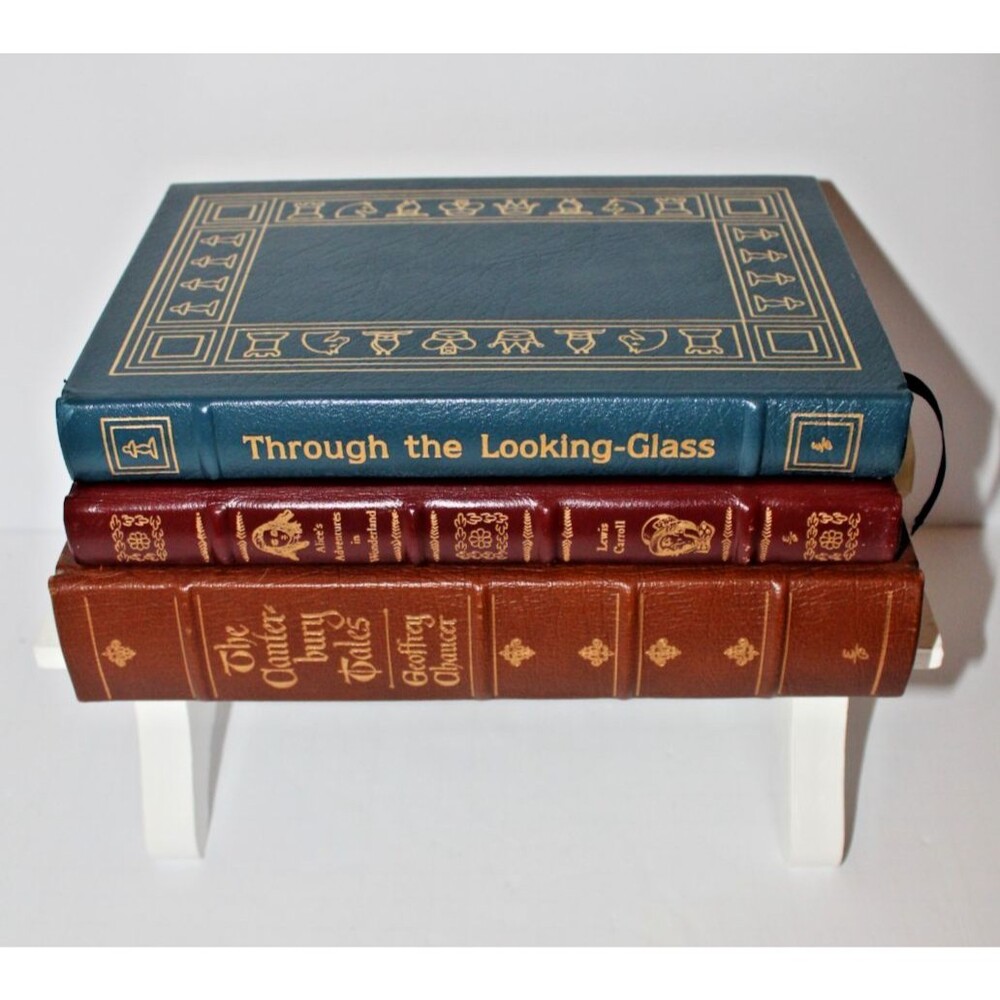 Easton Press Lewis Carroll Alice Wonderland Looking Glass Canterbury Tales Books